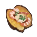 Baked Sweet Potato and Shrimp